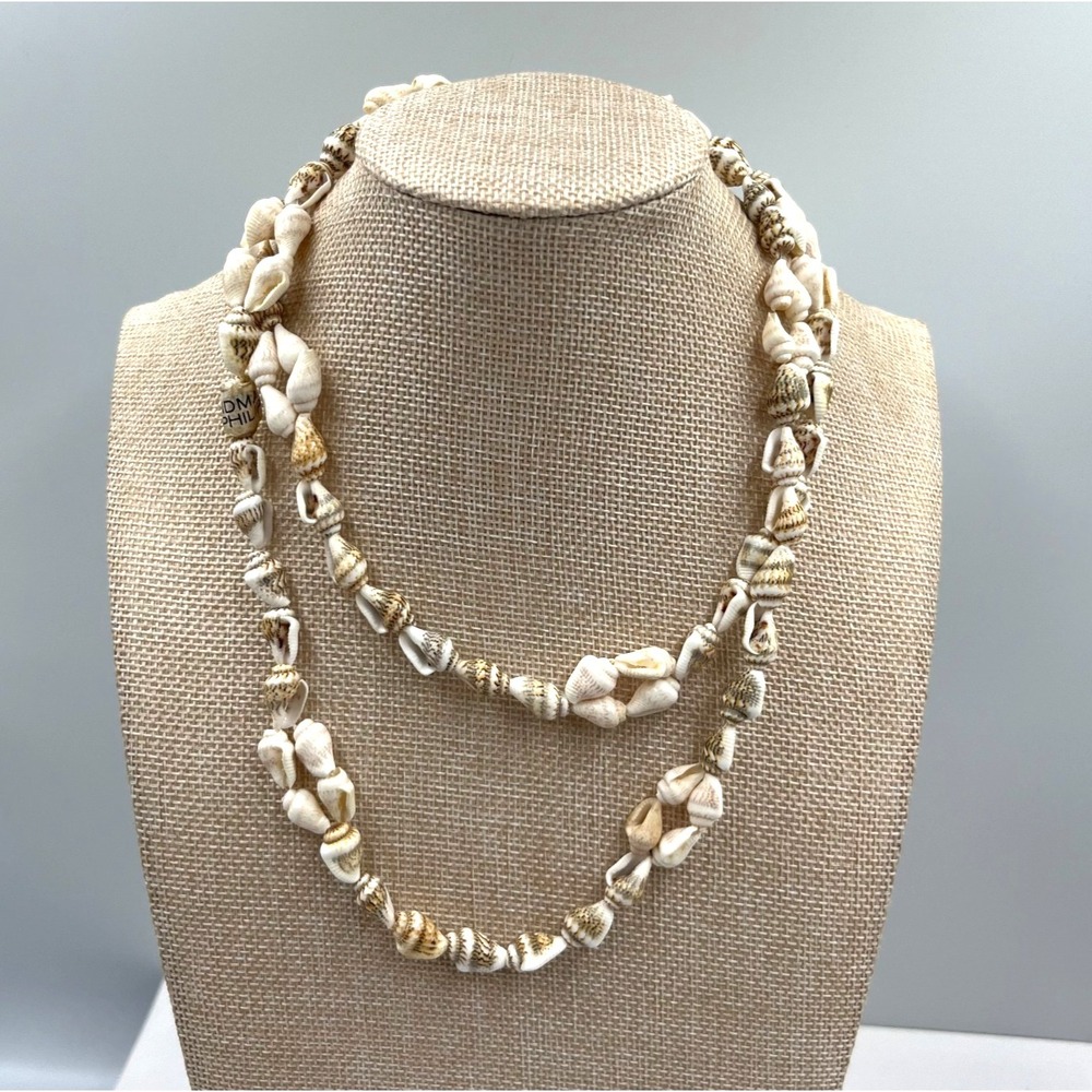 Vintage Shell Necklace DM PHIL Philippines Beaded Beach Boho Coastal Statement